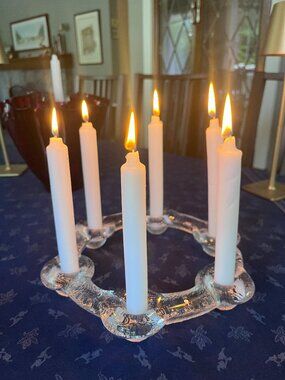Swedish Pukeberg wreath candle holder